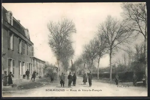 AK Sommesous, Route de Vitry-le-Francois