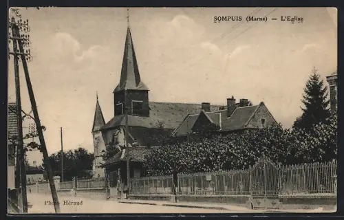 AK Sompuis /Marne, L`Eglise