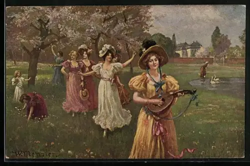 Ölgemälde-Imitations-AK Erpaco-Kunstverlag Nr. 17: Frühling