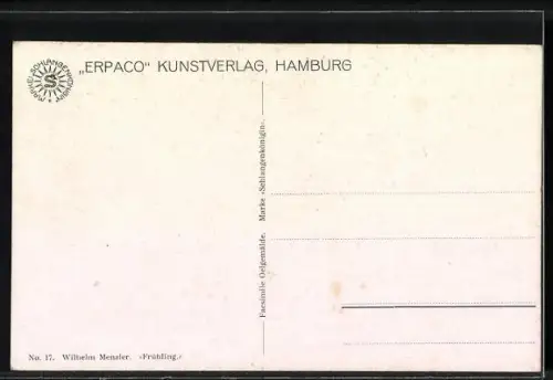 Ölgemälde-Imitations-AK Erpaco-Kunstverlag Nr. 17: Mädchen im Frühling
