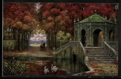 Ölgemälde-Imitations-AK Erpaco-Kunstverlag Nr. 26: Parklandschaft