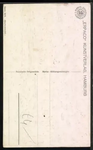 Ölgemälde-Imitations-AK Erpaco-Kunstverlag Nr. 23/2: Buchenwald, Holzstapel