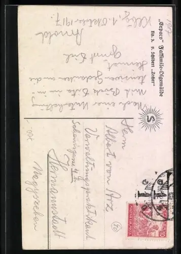 Ölgemälde-Imitations-AK Erpaco-Kunstverlag Nr. 3: Zecher