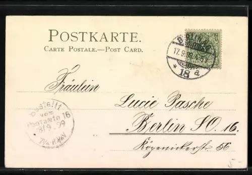 Sonnenschein-AK Fischerboot am Strand mit Fischerin