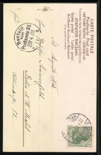 Lithographie Mädchen mit Blumenkorb mit Ostereiern, Fröhliche Ostern