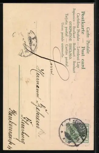 Lithographie Neujahrsengel mit dem ersten Kalenderblatt, Neujahr