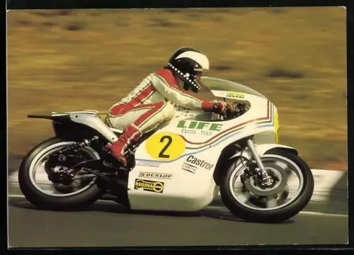 AK Motorradrennen, Rennfahrer des Racing Teams Life in einer Kurve