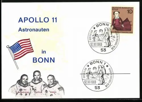 AK Astronauten Armstrong, Collins und Aldrin der Apollo 11, Raumfahrt
