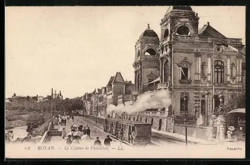 AK Royan, Le Casino de Foncillon, Kleinbahn