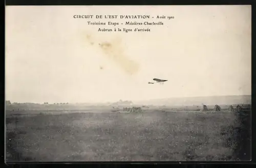 AK Aubrun à la ligne d`arrivée, Flugzeug