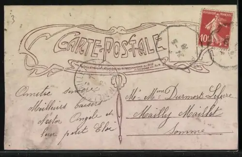 AK Mädchen in einem Flugzeug