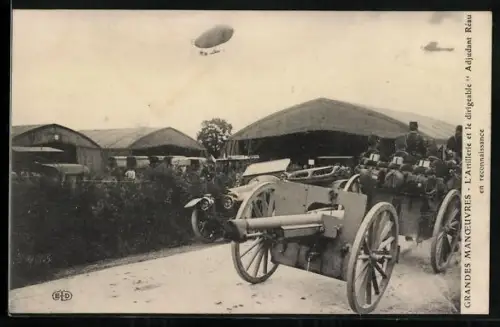 AK Zeppelin dirigeable Adjudant Réau en reconnaissance