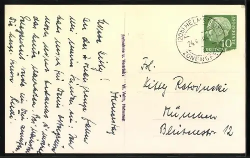 AK Helmstedt, Rasthaus Waldkater an der Autobahn Zonengrenze