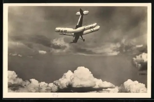 AK Flugzeug Bücker-Jungmeister der Luftwaffe