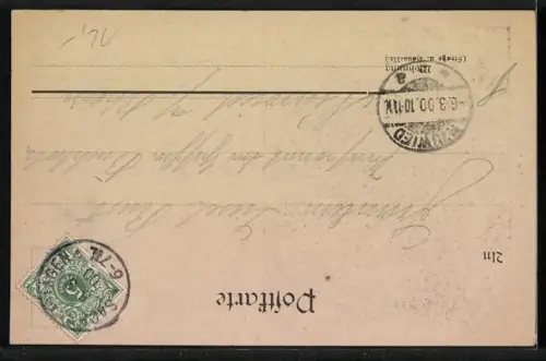 AK ein Förster erwischt eine Dame beim Fahrradfahren, Fahrrad