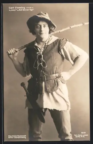 AK Carl Clewing als Leon in Weh` dem der lügt