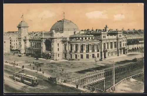AK St. Petersbourg, La gare Zarskoie-Selo, Strassenbahn