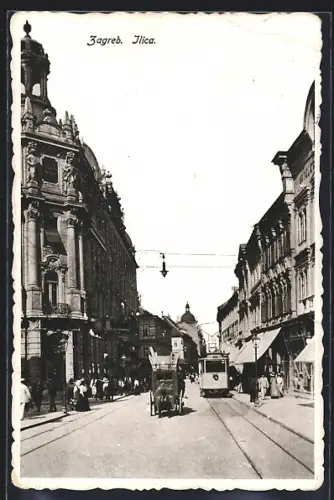 AK Zagreb, Ilica, Strassenbahn