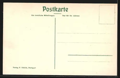 AK Stuttgart, Königstrasse mit Strassenbahnen, Königsbau und Königin-Olga-Bau