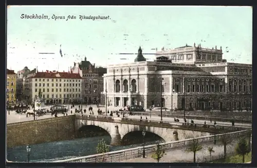 AK Stockholm, Opran fran Riksdagshuset, Strassenbahn