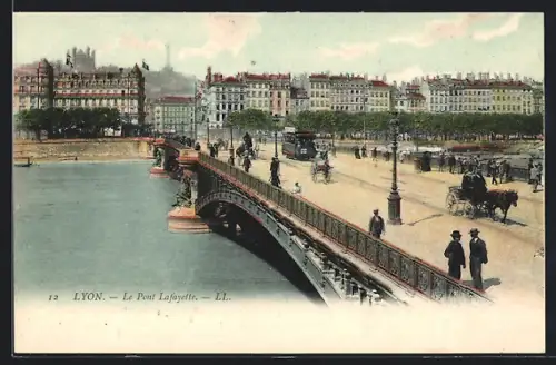 AK Lyon, Le Pint Lafayette, Strassenbahn