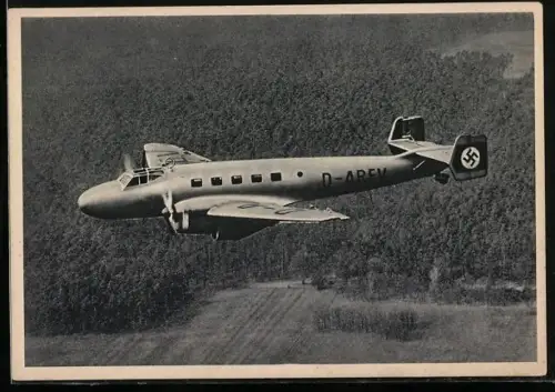 AK Ganzmetall-Kabinen-Flugzeug Junkers-Ju 86 in der Luft
