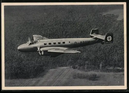 AK Ganzmetall-Kabinen-Flugzeug Junkers-Ju 86 in der Luft
