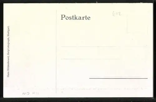 AK Echterdingen, Landung des Ballons ohne fremde Hilfe 1908
