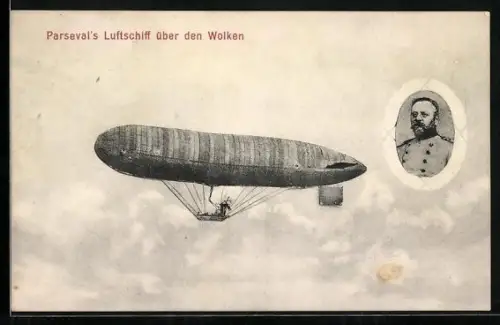 AK Parsevals Luftschiff über den Wolken, Zeppelin
