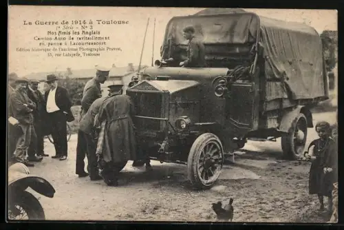 AK Lastkraftwagen Camion-Auto der britischen Armee