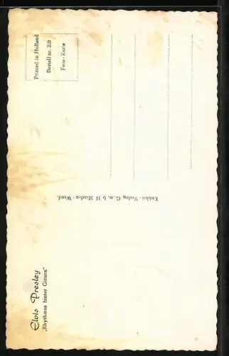 AK Musiker Elvis Presley in dem Film Rhythmus hinter Gittern