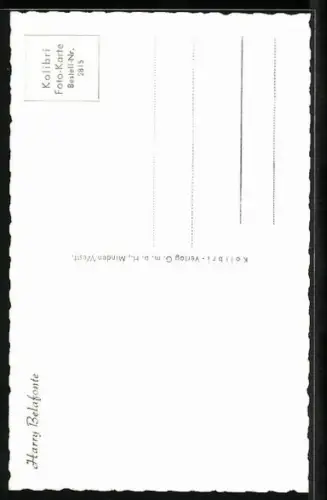 AK Musiker Harry Belafonte mit lächelndem Gesicht