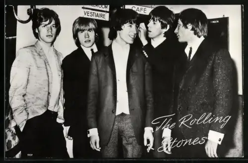 AK Musiker der Band The Rolling Stones vor einem Auftritt