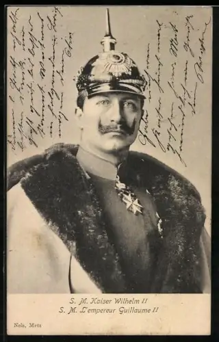 AK Kaiser Wilhelm II. mit Orden im Porträt