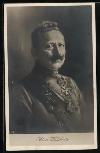 AK Kaiser Wilhelm II. in Uniform im Porträt