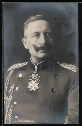 AK Portrait von Kaiser Wilhelm II. mit Pour-le-Mérite