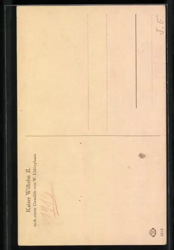 Künstler-AK W. Ebbinghaus: Kaiser Wilhelm II. im Porträt