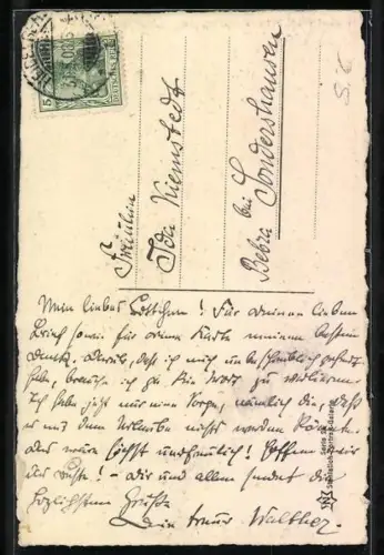 Künstler-AK Kaiser Wilhelm II. in Uniform mit Orden