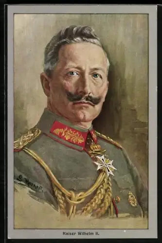 AK Bildnis Kaiser Wilhelm II. in Uniform