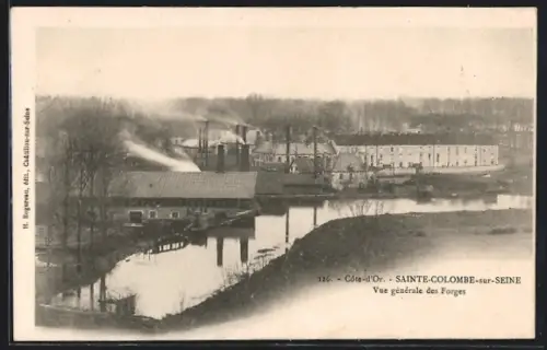 AK Ste-Colombe-sur-Seine, Vue generale des Forges