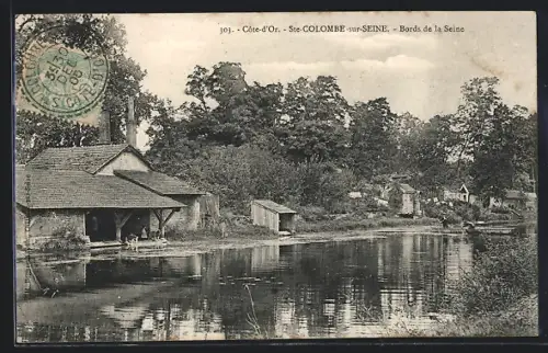 AK Ste-Colombe-sur-Seine /Côte-d`Or, Bords de la Seine