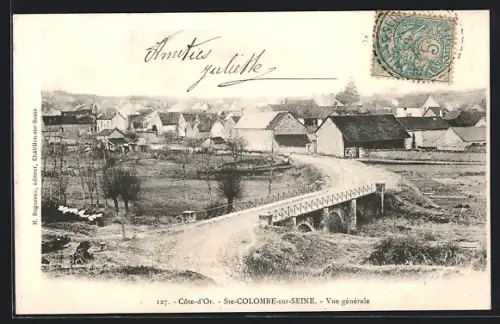 AK Ste-Colombe-sur-Seine /Côte-d`Or, Vue générale