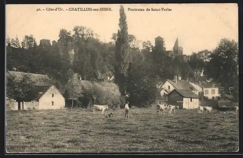 AK Chatillon-sur-Seine, Panorama de Saint-Vorles