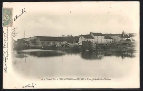 AK Chamesson-sur-Seine /Côte-d`Or, Vue générale des Usines