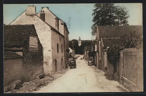 AK Chamesson, La Grande Rue, Strassenpartie mit Autos