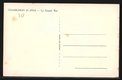 AK Chamesson, La Grande-Rue