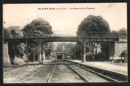 AK Blaisy-Bas /Côte-d`Or, Le Pont et le Tunnel