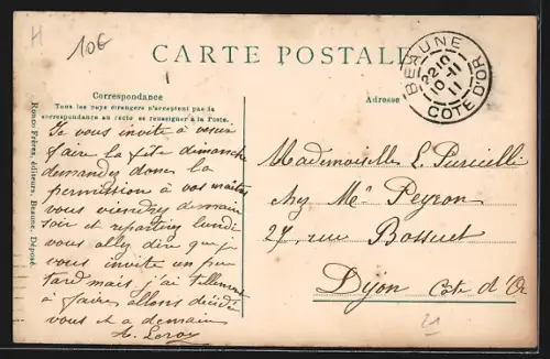 AK Beaune, Petite Place Carnot et Rue d`Alsace