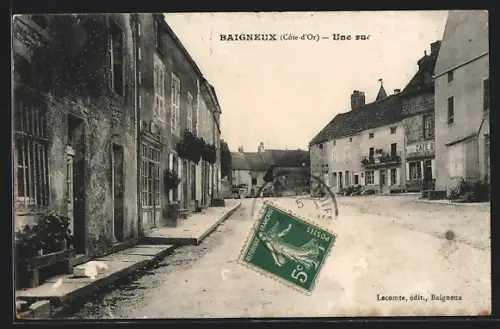 AK Baigneux /Côte-d`Or, Une rue, Strassenpartie