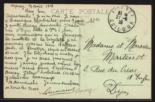 AK Aiserey, Rue de Bessey, Strassenpartie